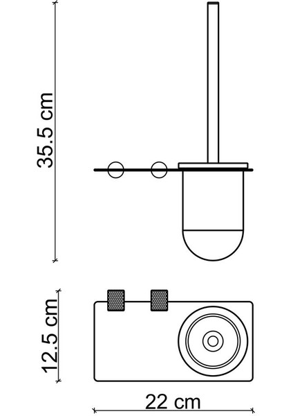 FY-90104 Mat Krom & Siyah Tuvalet Fırçası fiyatları