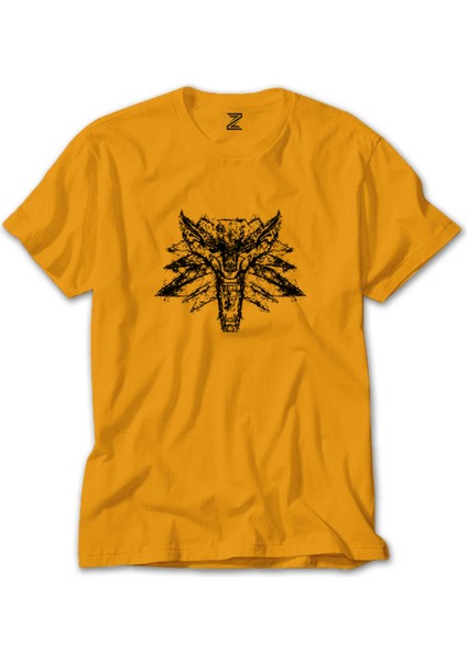 The Witcher Smoke Wolf Sarı T-Shirt