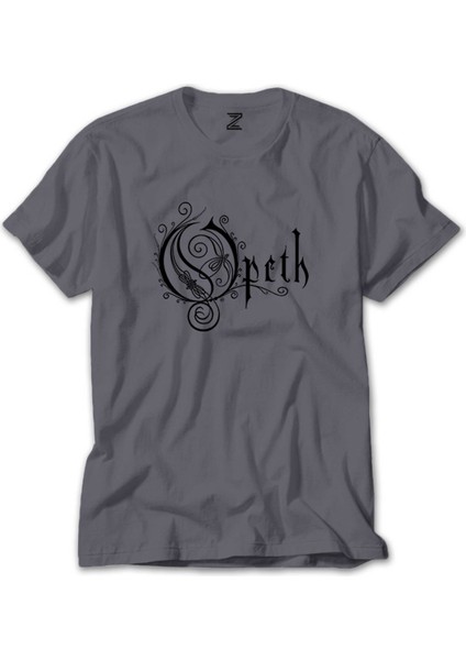 Opeth Logo Classic 2 Gri Tişört