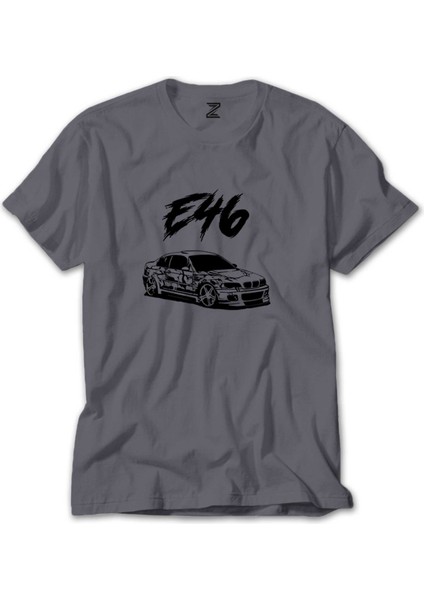 Bmw E46 M3 Skecth Gri Tişört