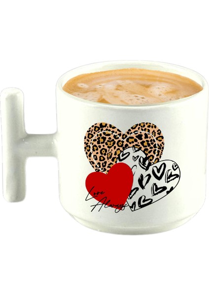 Deepcraft Best Quality 'Leopar Kalp' T Kulplu Kupa 185ml