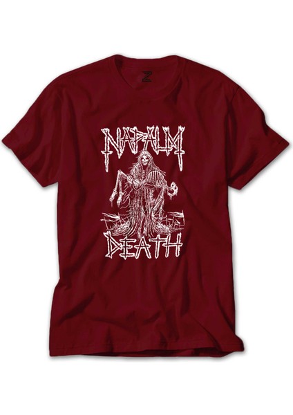 Napalm Death Skeleton Kırmızı Tişört