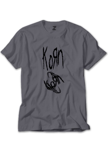 Korn To Korn Gri Tişört
