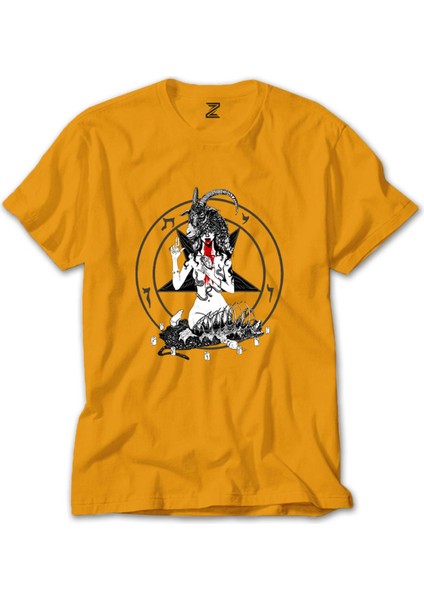 Baphomet Blood Sarı T-Shirt