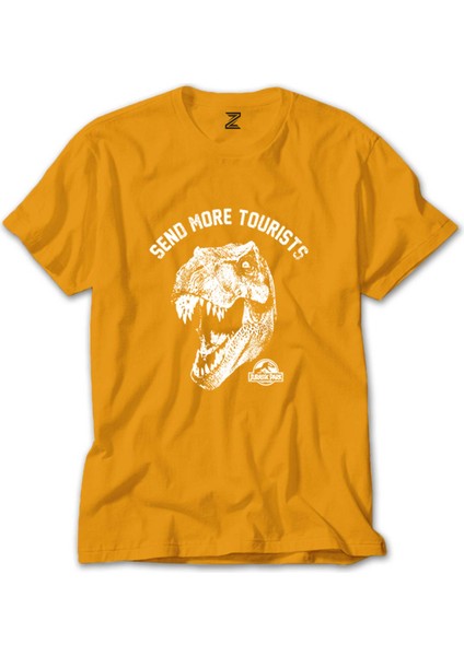 Jurassic Park Send More Tourist Sarı T-Shirt