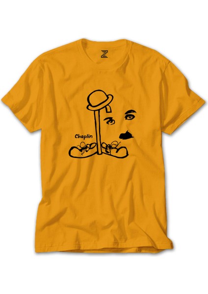 Charlie Chaplin Şapka Sarı T-Shirt