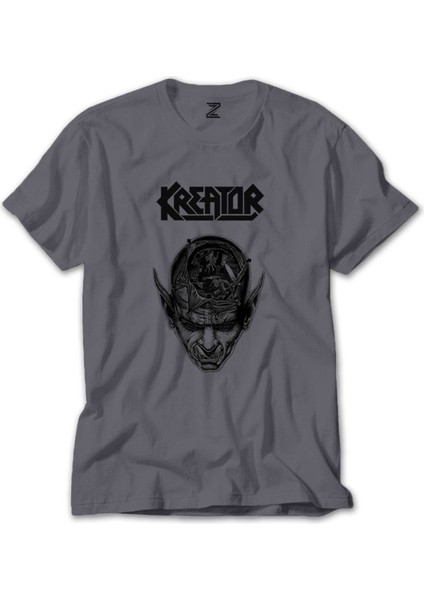 Kreator In Head Gri Tişört