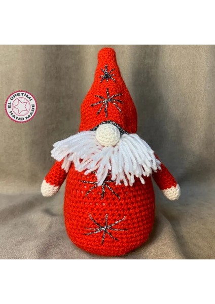 El Örgüsü Amigurumi Dekoratif Noel Baba - 15 x 22 cm