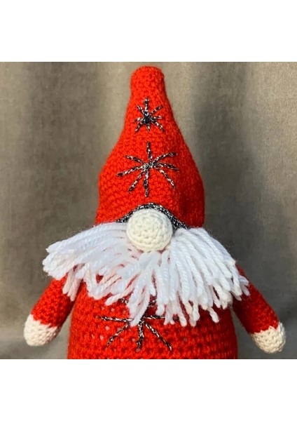 El Örgüsü Amigurumi Dekoratif Noel Baba - 15 x 22 cm