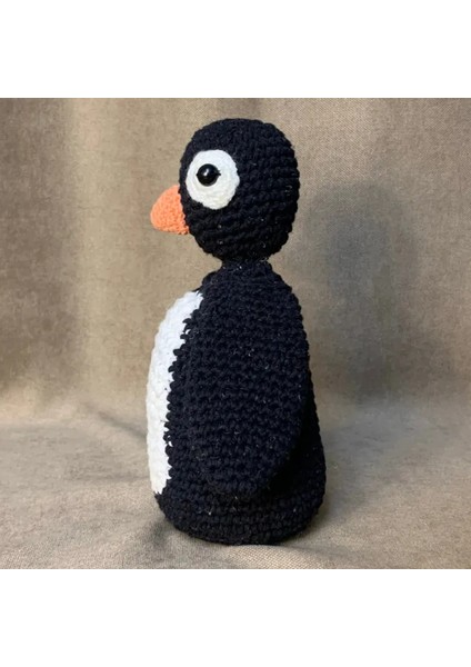 El Örgüsü Amigurumi Sevimli Penguen - 11 x 19 cm