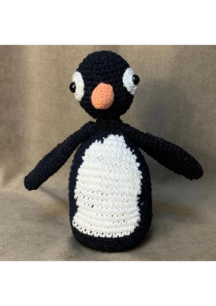 El Örgüsü Amigurumi Sevimli Penguen - 11 x 19 cm