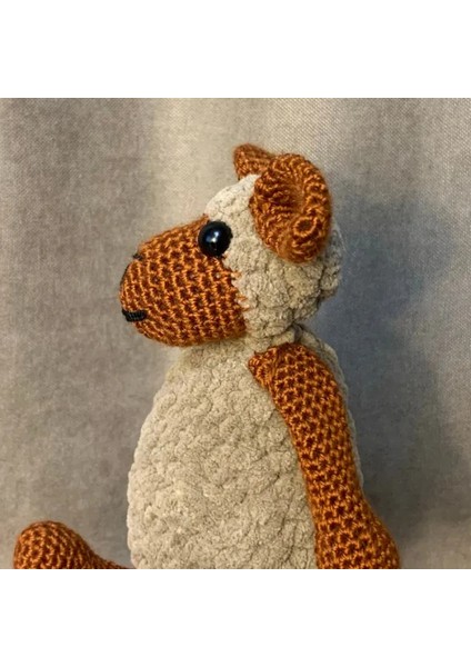 El Örgüsü Amigurumi Sevimli Kuzu Oyuncak - 12 x 25 cm