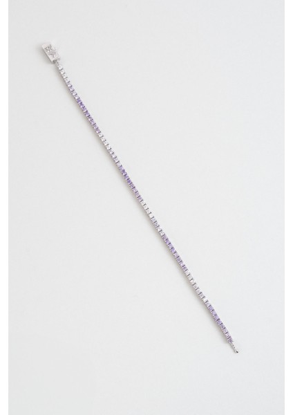 Gökkuşağı 18 Ayar Beyaz Altın Kaplama Gümüş Su Yolu Bileklik fiyatları