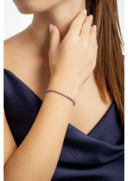 Gökkuşağı 18 Ayar Beyaz Altın Kaplama Gümüş Su Yolu Bileklik fırsatları