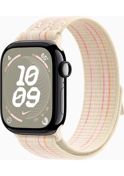 Watch 10 46MM Hasır Kordon Strap Kayış 2025 Renkleriyle Yeşil-Mavi-Siyah-Pembe Krd-91
