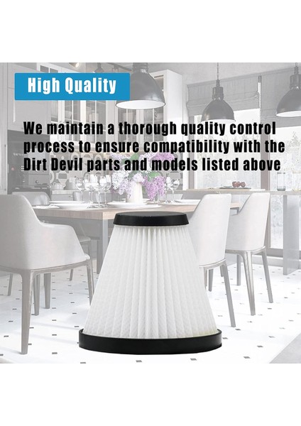 Dirt Devil Style F117, SD20005RED, SD30025B ve BD22025 Için Yedek Elektrikli Süpürge Filtresi, AD40117 Parçalarıyla Karşılaştırın (Yurt Dışından) indirimleri