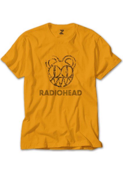 Radiohead Wave Sarı Tişört