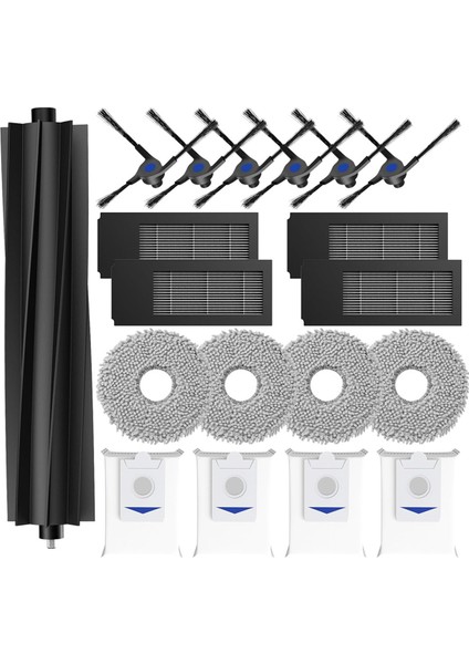 Ecovacs Deebot X2 Omni/ X2/ X2 Pro Ana Yan Fırça Hepa Filtre Paspas Bezi Toz Torbaları Elektrikli Süpürge Aksesuarları (Yurt Dışından)