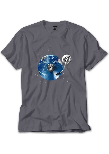 Vinyl World Gri Tişört