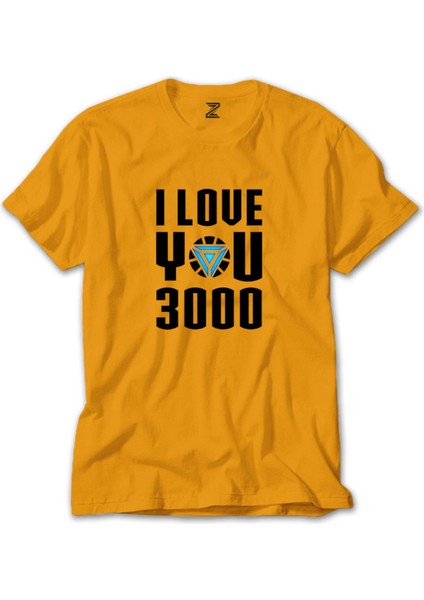 Iron Man Love 3000 Sarı Tişört