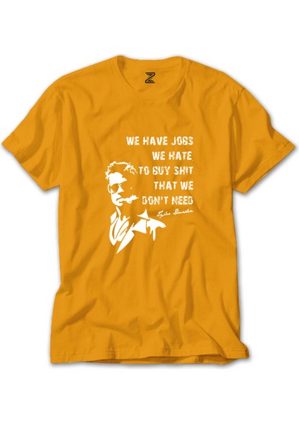 Fight Club We Have Jobs Sarı Tişört