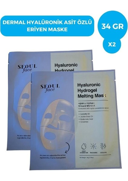 Seoulface Hyaluronıc Hydrogel Meltıng Mask 34 gr 2 Adet