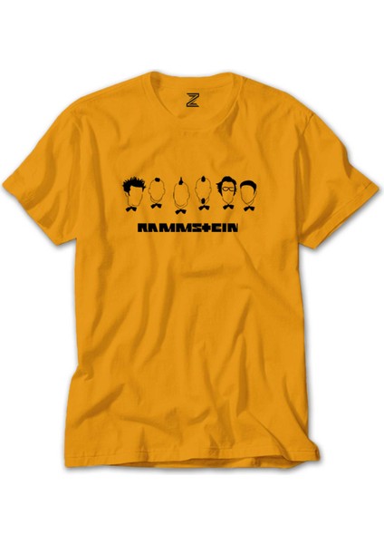Rammstein Drawing 2 Sarı Tişört