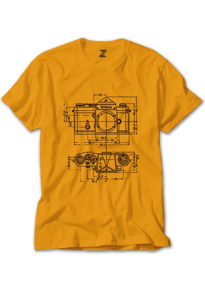 Photographer Nikon Blueprint Sarı Tişört