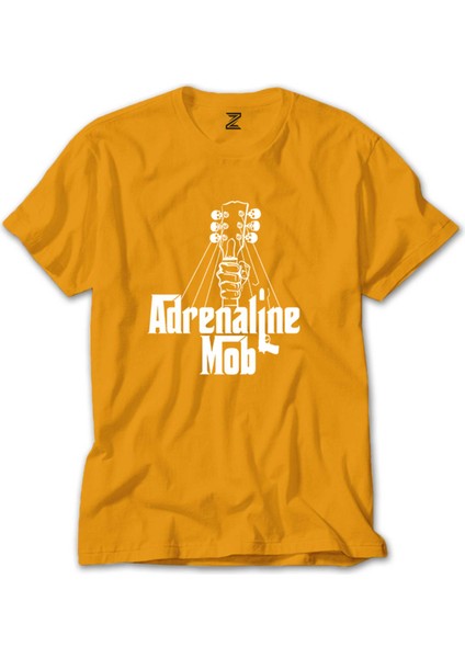 Adrenaline Mob Guitar Sarı Tişört