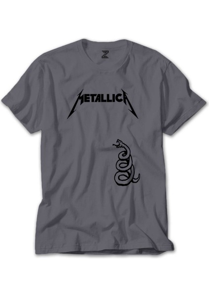 Metallica Snake Gri Tişört