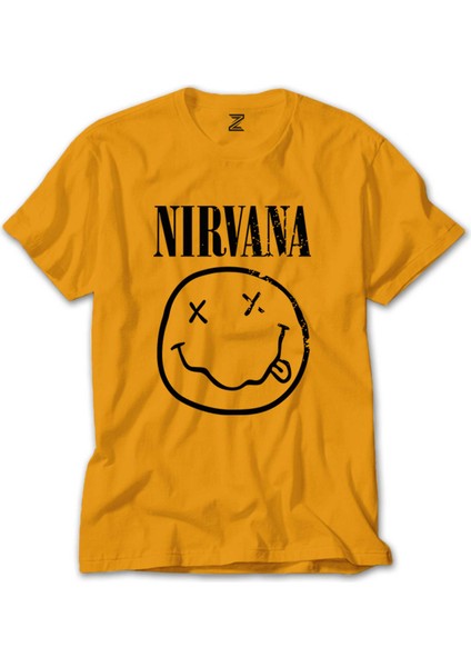 Nirvana Smiley Face Sarı Tişört