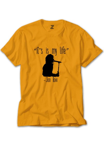 Bon Jovi It's My Life Sarı Tişört