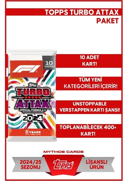 Mythos Cards Topps Formula 1 Turbo Attax 2024- Paket