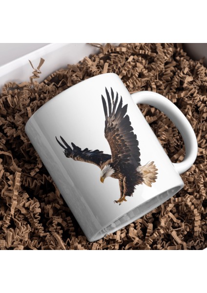 Kartal Baskılı Kupa Bardak