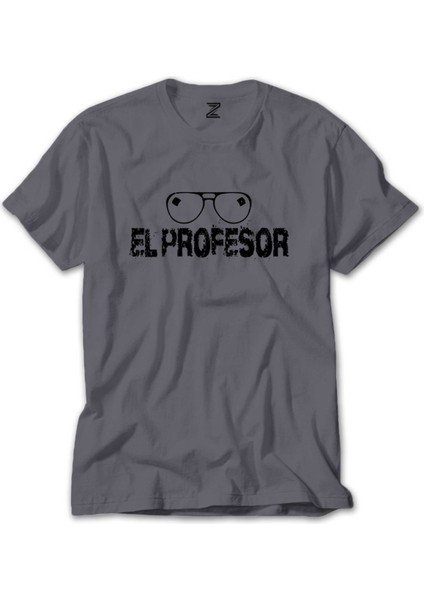 La Casa De Papel El Professor Gri Tişört