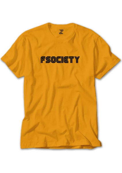 Mr.robot Fsociety Sarı Tişört