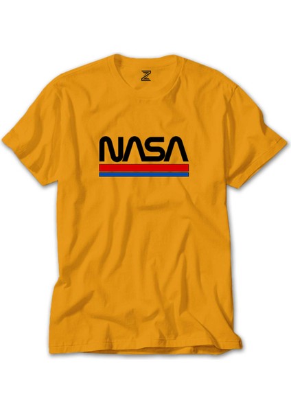 Nasa Red Blue Sarı Tişört
