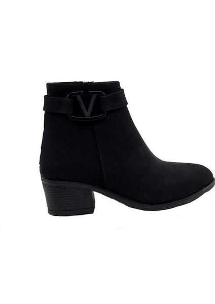 cc 5 cm Siyah Zümrüt Topuklu Bayan Bot