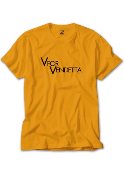 V For Vendetta Logo Sarı Tişört