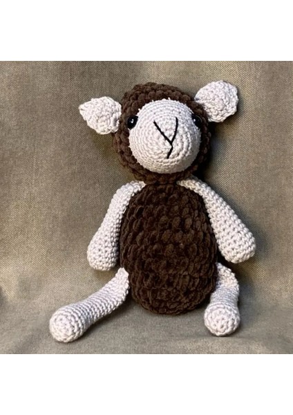 El Örgüsü Amigurumi Şirin Kuzu Oyuncak - 13 x 21 cm