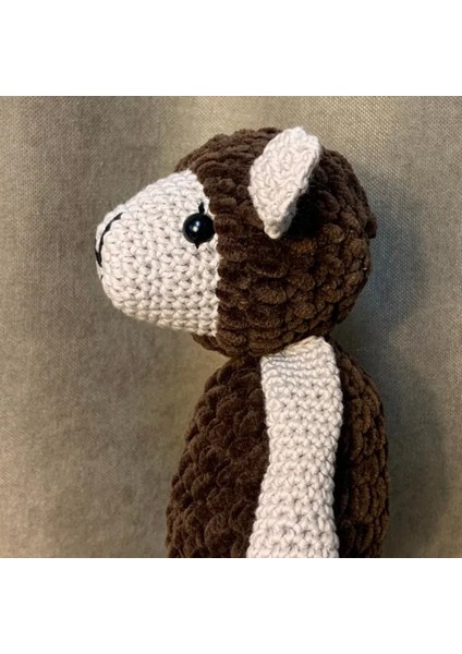 El Örgüsü Amigurumi Şirin Kuzu Oyuncak - 13 x 21 cm