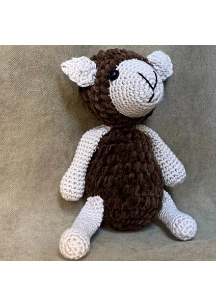 El Örgüsü Amigurumi Şirin Kuzu Oyuncak - 13 x 21 cm