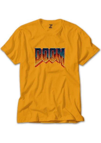 Doom Vintage Sarı Tişört