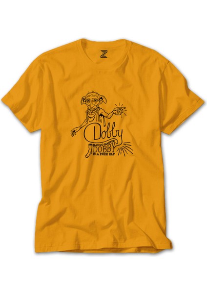 Harry P. Dobby Is A Free Elf Sarı Tişört