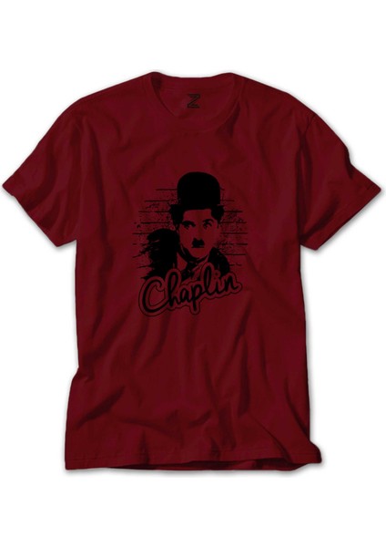 Charlie Chaplin Wall Kırmızı Tişört