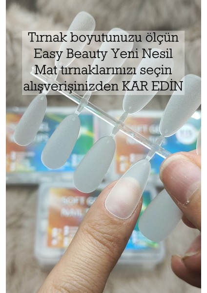 100 Adet SMALL Beden Oval Takma Tırnak Seti ORTA Uzunlukta Yapıştırıcı Hediyeli