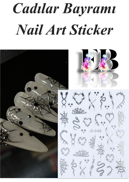 3 Adet Kendinden Yapışkanlı Tırnak Sticker, Nail Art, Tırnak Süsleme, Tırnak Dövmesi indirimleri