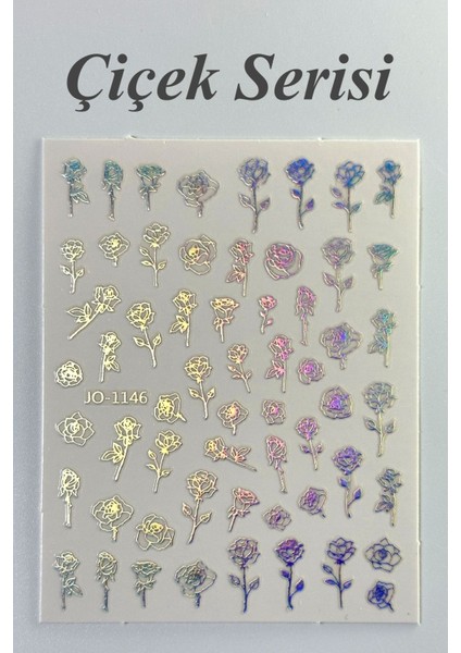 4 Adet Kendinden Yapışkanlı Tırnak Sticker, Nail Art, Tırnak Süsleme, Tırnak Dövmesi modelleri