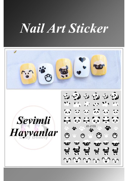 4 Adet Kendinden Yapışkanlı Tırnak Sticker, Nail Art, Tırnak Süsleme, Tırnak Dövmesi