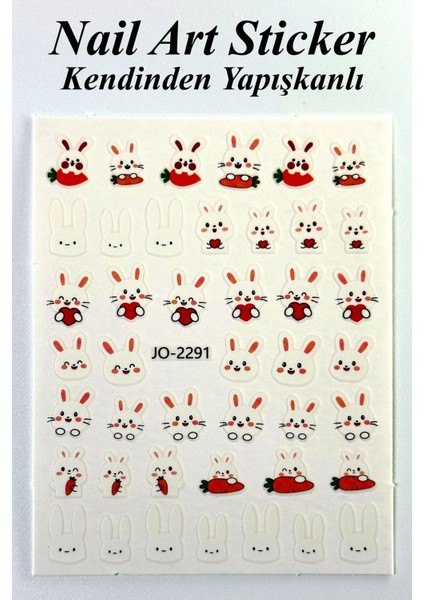 4 Adet Kendinden Yapışkanlı Tırnak Sticker, Nail Art, Tırnak Süsleme, Tırnak Dövmesi
